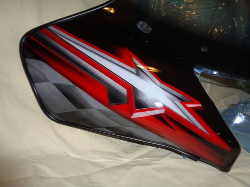 New yamaha snowmobile windshield  red star/silver rx1 rs vector rs rage rx warr