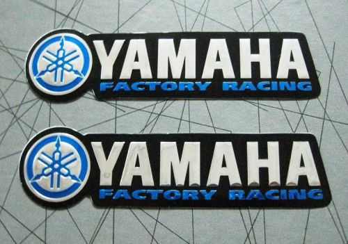 Motocross racing yamaha foil 2d stickers - set of 2 pcs ---   free shipping ---