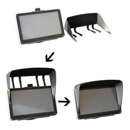 Black gps sun shade anti-glare visor for 4.3" inch &amp; 5" inch gps navigation new