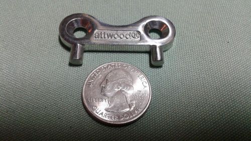 Attwood boat deck key stainless steel deck plate 1-3/16" center-to-center lugs