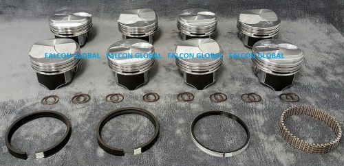 Chevy 7.4/454 silvolite hypereutectic 30cc dome pistons+cast rings +030