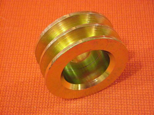 Double groove alternator pulley, 2-grooves, 0.88" / 22.4mm id, 3.37" / 85.7mm od