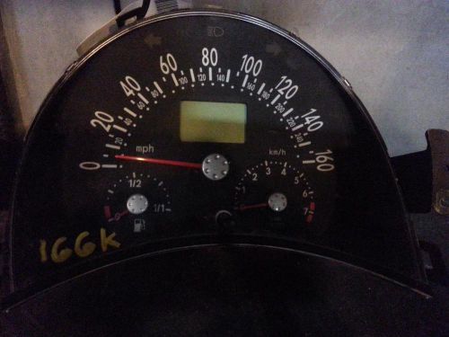 Volkswagen beetle speedometer (cluster), mph, 1.8l (turbo), at 00