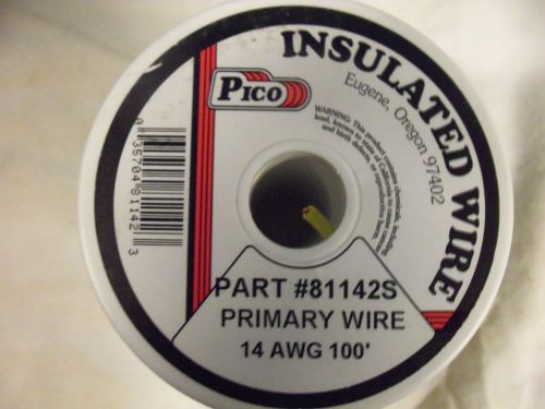 Yellow primary wire, insulated. 14 awg. 100 feet.