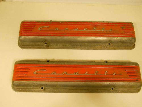 Corvette valve covers staggered hole 58-59 vtg usa!
