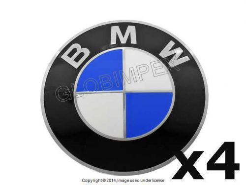 Bmw e30 e36 e90 etc emblems for wheel center cap 70mm diameter (4) genuine