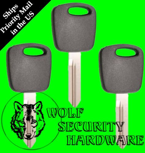 Lot of 3 pats transponder rfid electronic security chip key blank ford h72pt