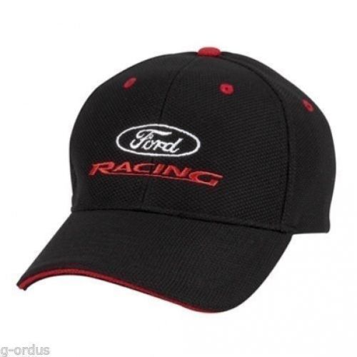 Brand new embroidered ford racing fitted mesh black / red hat/cap! nascar nhra
