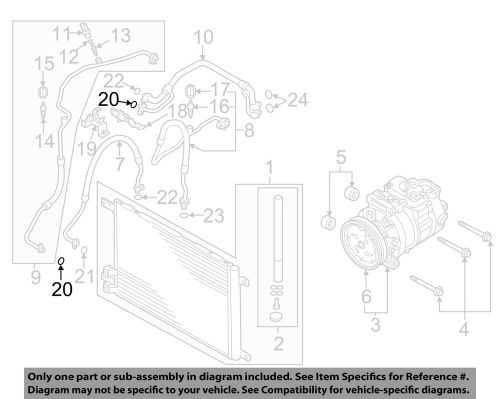 Audi oem 15-16 a3 1.8l-l4 a/c condenser, compressor lines-o-ring 4d0260749b