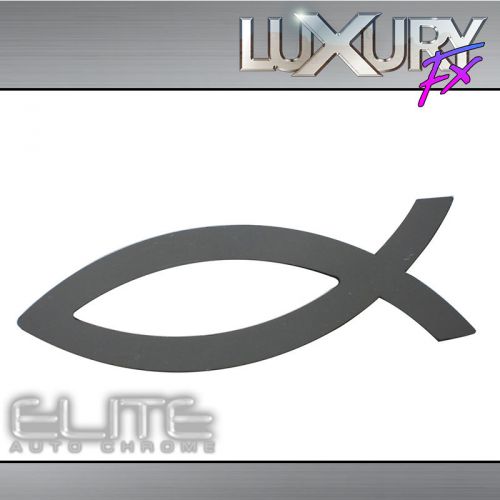 Stainless steel ichtys fish emblem - luxfx1742