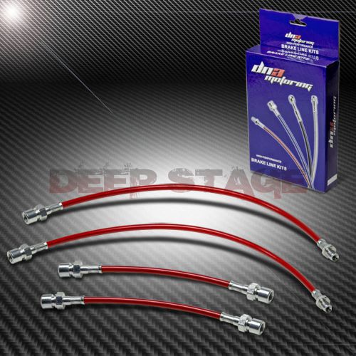 Stainless ss braided hose racing brake line 01-05 lexus is300 altezza xe10 blue