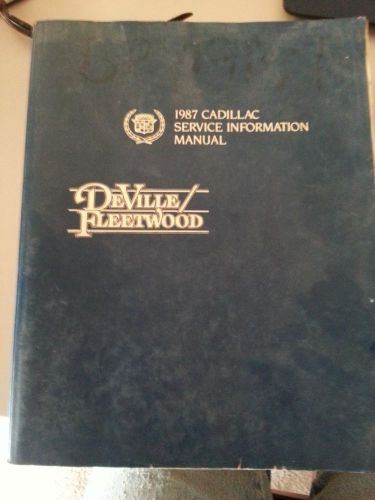 1987 cadillac deville / fleetwood service information repair manual oem