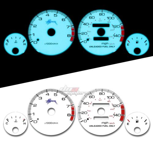 Indiglo glow gauge+harness dash face for 94-01 acura integra mt b18b1 rs ls gs