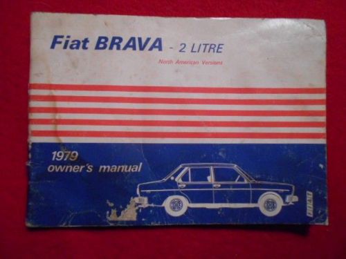 1979 fiat brava 2 litre original owner&#039;s manual north american versions