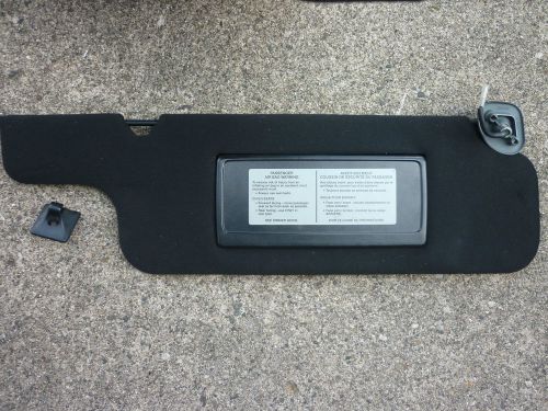 1990-03 lincoln town car oem right side black vanity sun visor with mirror clip