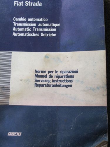 Fiat strada ritmo automatic transmission factory service  manual