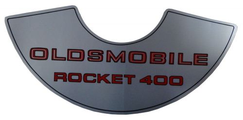 1969 oldsmobile "rocket 400" air cleaner decal 400 4-v