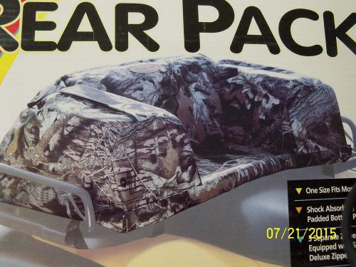 Kwik tek padded atv pack rack pack mossy oak coloring textile rack bag 30x19x6