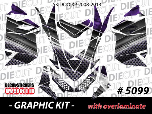 Ski-doo xp mxz snowmobile sled wrap graphics sticker decal kit 2008-2013 5099