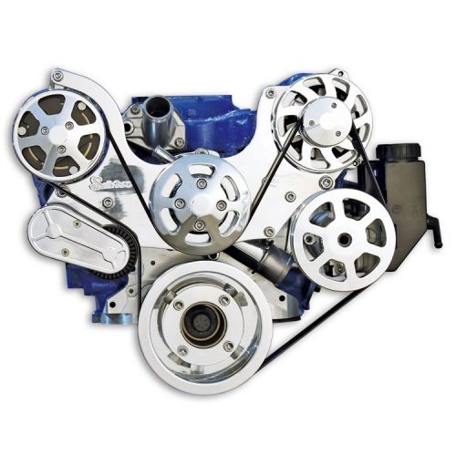 Purchase SBF SERPENTINE PULLEY KIT, BILLET POLISHED W/AC W/POWER