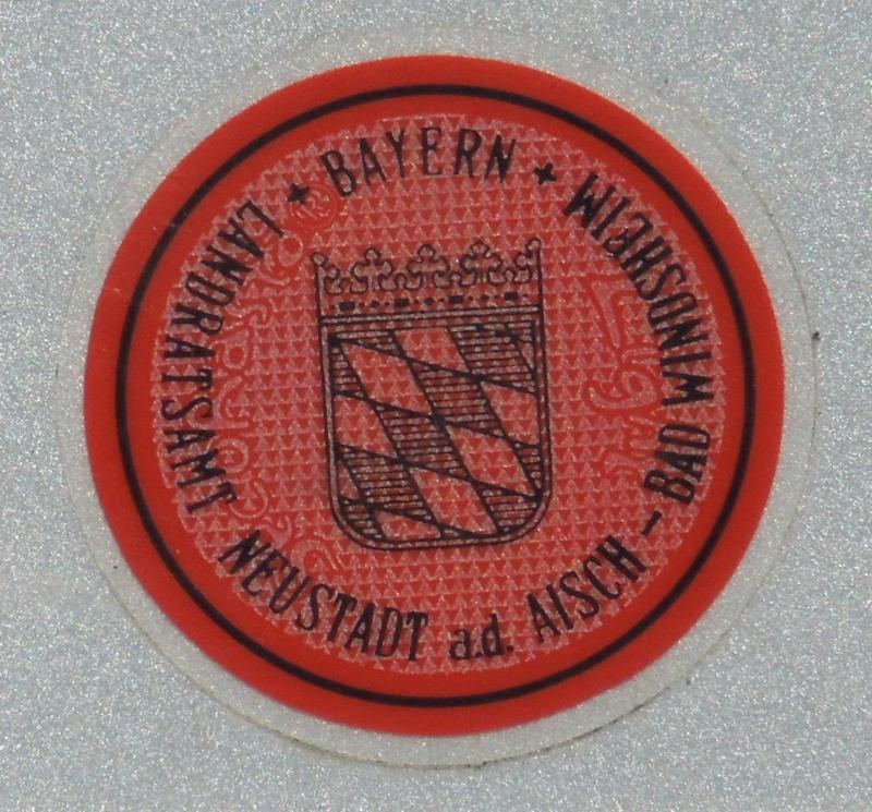 Purchase German Zoll red band license plate s PAIR + SEALS Audi