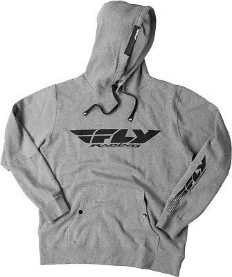 Fly corporate hoody lightweight fleece pullover grey sweatshirt s/m/l/x/2x