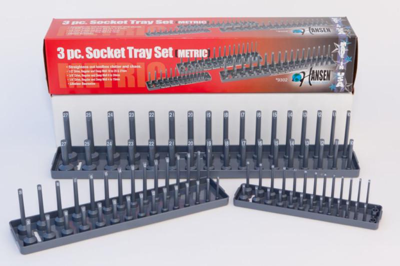 Hansen global 9302 metric 3pc socket tray set ***new***