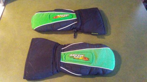 Men's arctic cat winter snowmobile mittens green/black