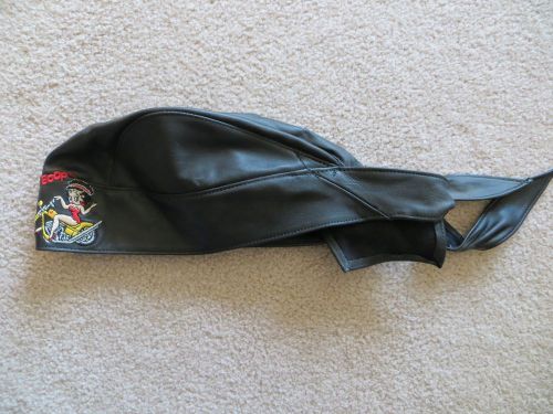 Leather head wrap - skull cap - betty boop - for motorcycle riders - never worn