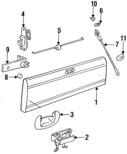 Chrysler oem dodge tailgate latch 55076165ab image 4