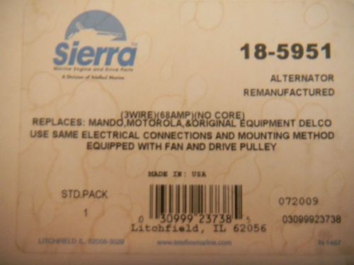 Sierra remanufactured alternator 18-5951