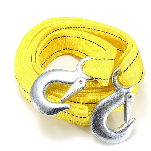 New 5t 3.64m tow towing pull rope 2 heavy duty forged steel hooks