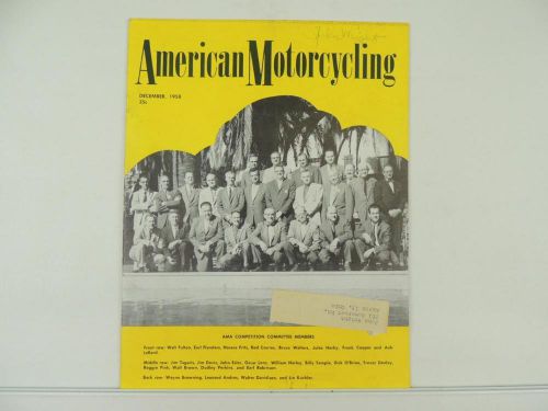 Vintage dec 1958 american motorcycling magazine bsa super rocket harley l5346