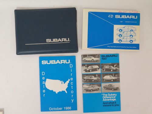1987 subaru owners manual guide book