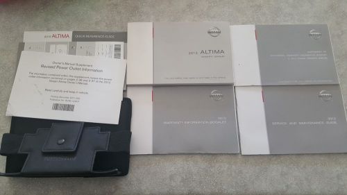 2012 nissan altima owners manual with warranty and service guide &amp; case 12 book