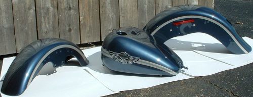 Harley davidson 100th anniversary flstfi fenders and tank rare nos