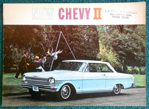 1962 original new chevy ii nova 300 series 100 series sales brochure