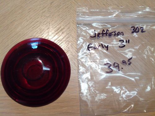 Lqqk!  rare! vintage red glass tail lamp light lens jefferson 302 3&#034; early