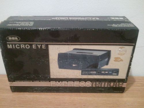 Vintage nos new bel microeye express remote radar detector in box compuheterodyn