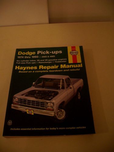 Haynes repair manual  dodge picp-ups 1974-1993    # 30040