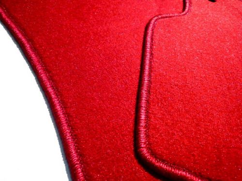 Red vel. trunk carpet for mercedes 250 sl w113 1967-1968 w. horiz. spare tire