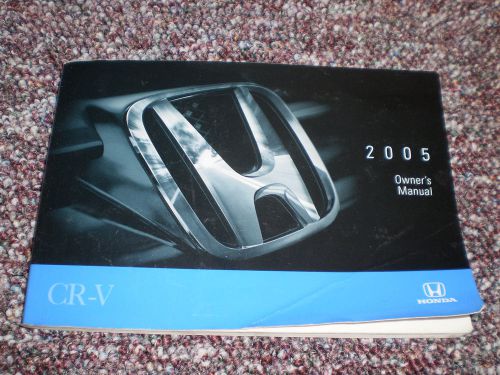 2005 honda cr-v suv owners manual book guide all models