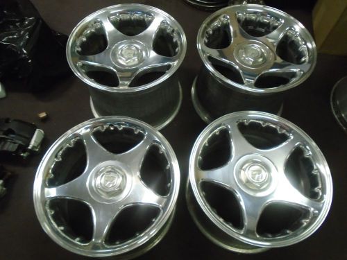 1995-1997 dodge viper 17&#034;  polished wheel rims set of 4 oem