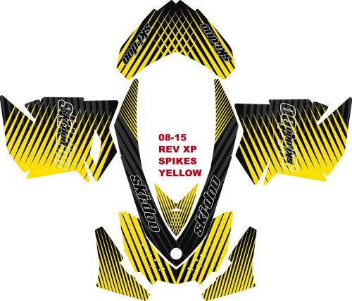 Ski doo snowmobile  sticker decal wrap kit  rev,xp, xr,xs,xm  03-16 spikes basic