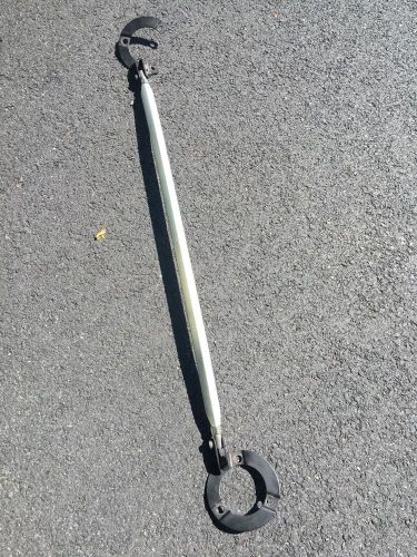 2001-2006 bmw e46 m3 front strut brace bar brackets adjustable aluminum silver