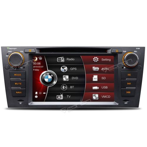 Us dash 7&#034; car stereo gps radio player bt l for bmw 3 e90 e91 e92 e93 plug&amp;play