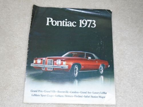 1973 pontiac sales folder literature piece dealer advertisement options