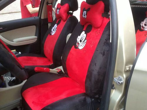 Cartoon mickey mouse car seat cover push seat covers universal car-covers 18pcs