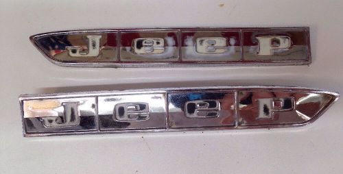Jeep amc fender emblem vintage wagoneer cherokee 69 68 70 71 72 73 left right