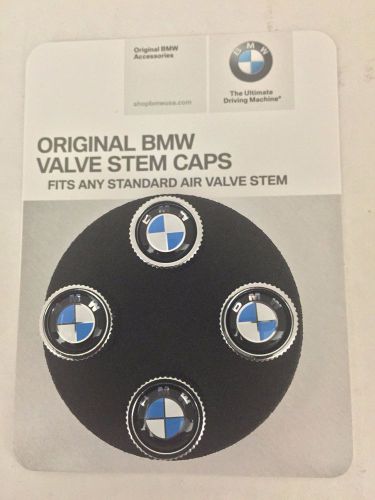 Bmw roundel logo valve stem cap 36110421544 oem bnib
